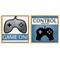 Stupell Industries Control Issues Gamer 2 pc Framed Floater Canvas Wall Art Set Design by Kim Allen